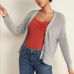 NWT OLD NAVY grey knit button-down cardigan 2x